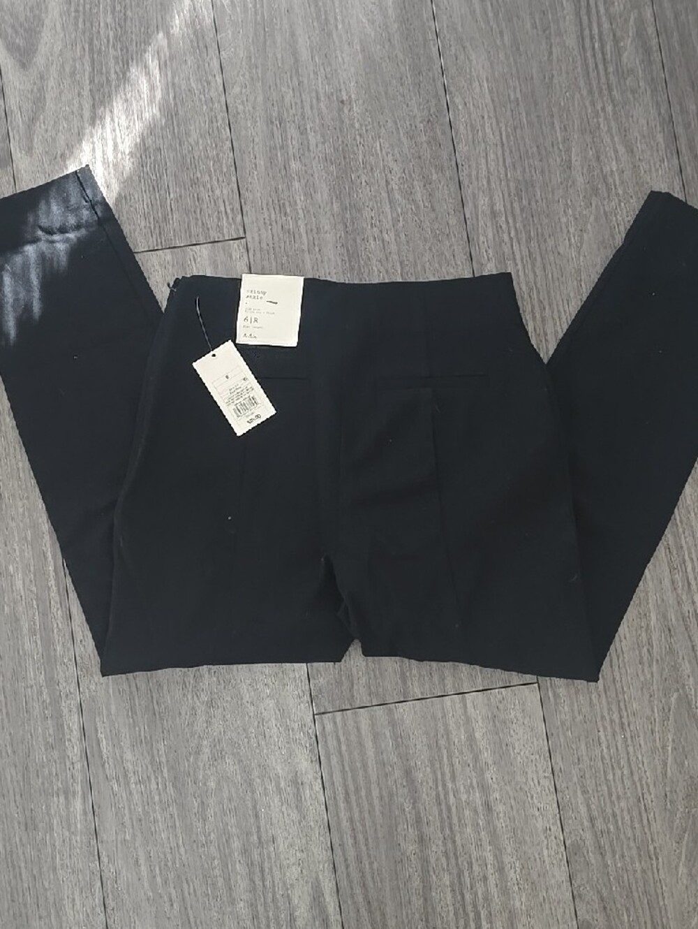 a new  day Skinny Ankle High-Rise Stretch Jeans - Black, Size 6R